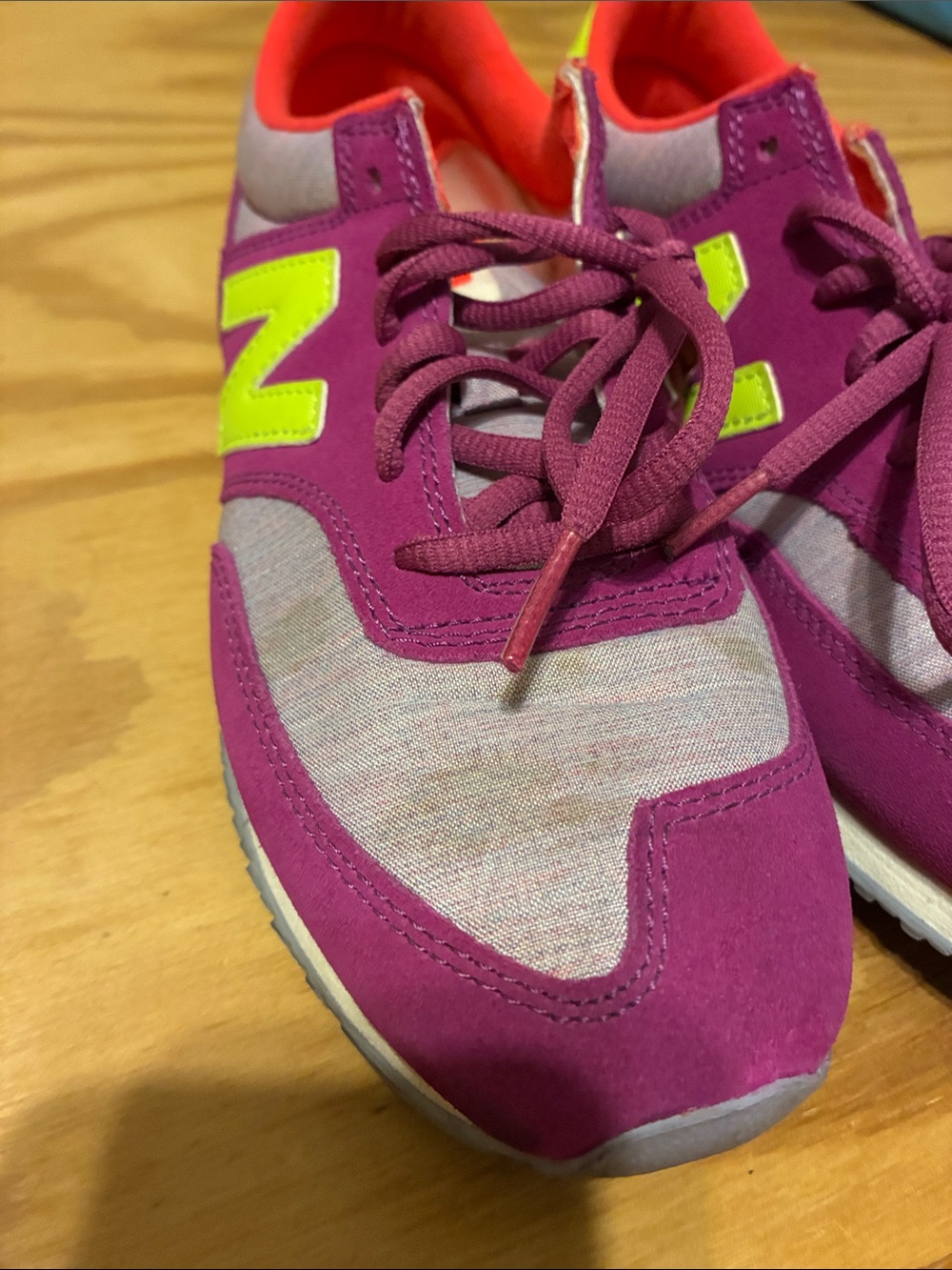 New Balance Women's Purple & Neon Yellow Retro Runner Sneakers - Picture 6 of 8